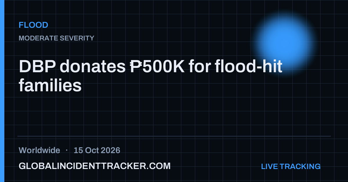 Flood incident in worldwide on 15 October 2026 — Global Incident Tracker report card