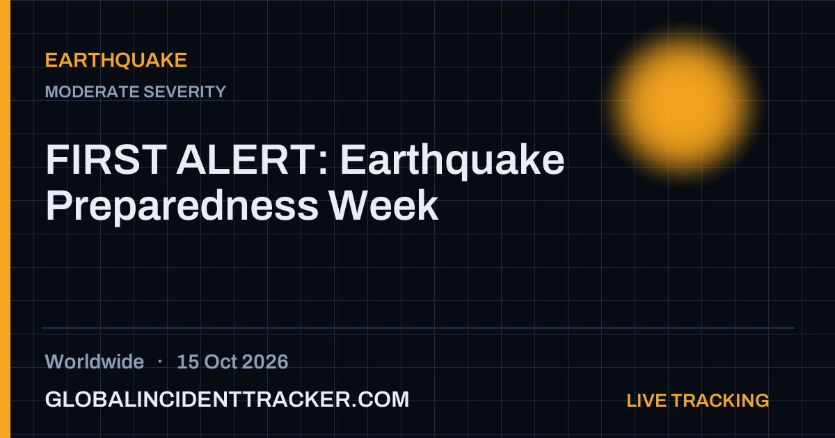 Earthquake incident in worldwide on 15 October 2026 — Global Incident Tracker report card