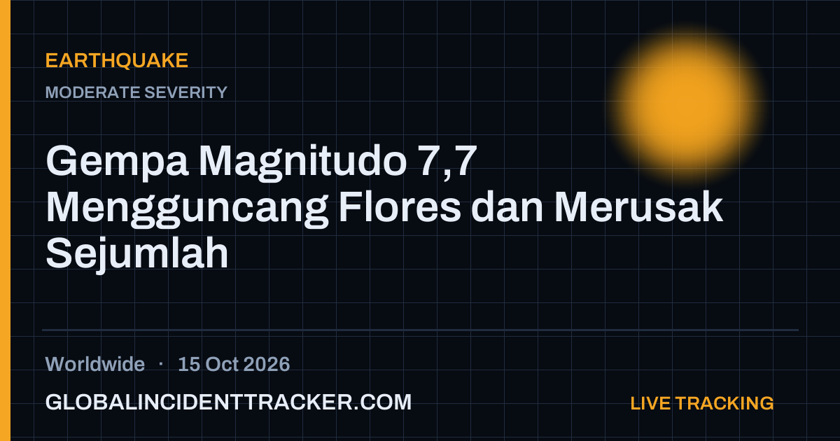 Earthquake incident in worldwide on 15 October 2026 — Global Incident Tracker report card