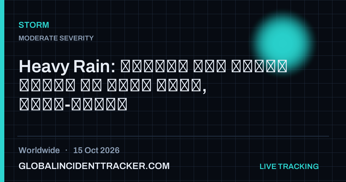 Storm incident in worldwide on 15 October 2026 — Global Incident Tracker report card