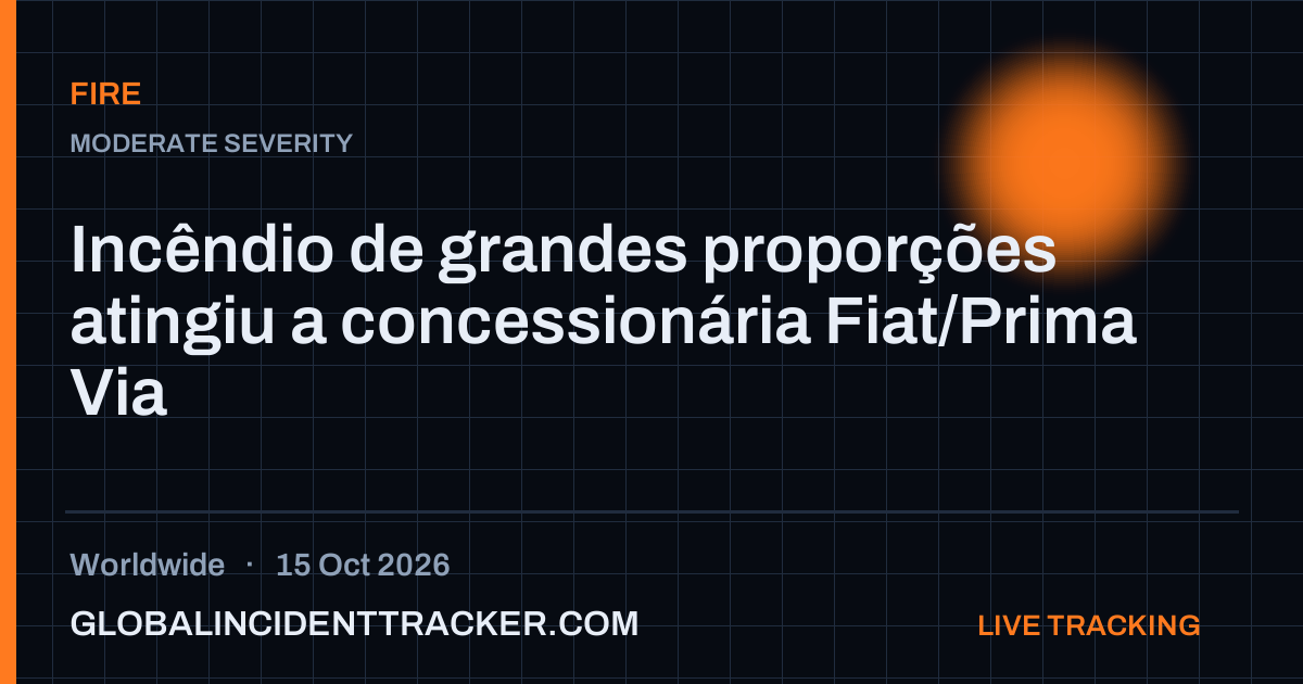 Fire incident in worldwide on 15 October 2026 — Global Incident Tracker report card