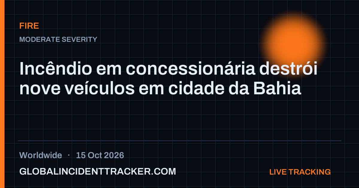 Fire incident in worldwide on 15 October 2026 — Global Incident Tracker report card