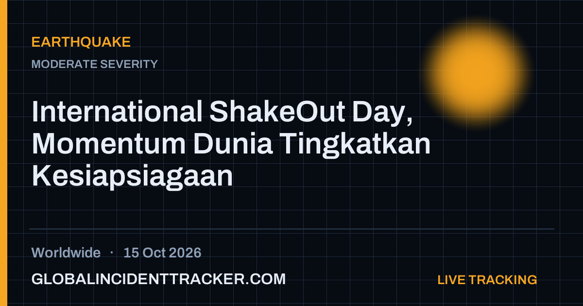 Earthquake incident in worldwide on 15 October 2026 — Global Incident Tracker report card