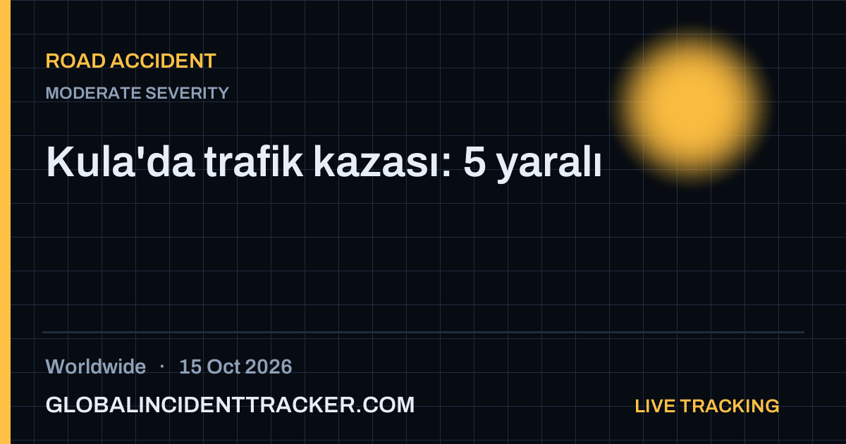 Road Accident incident in worldwide on 15 October 2026 — Global Incident Tracker report card