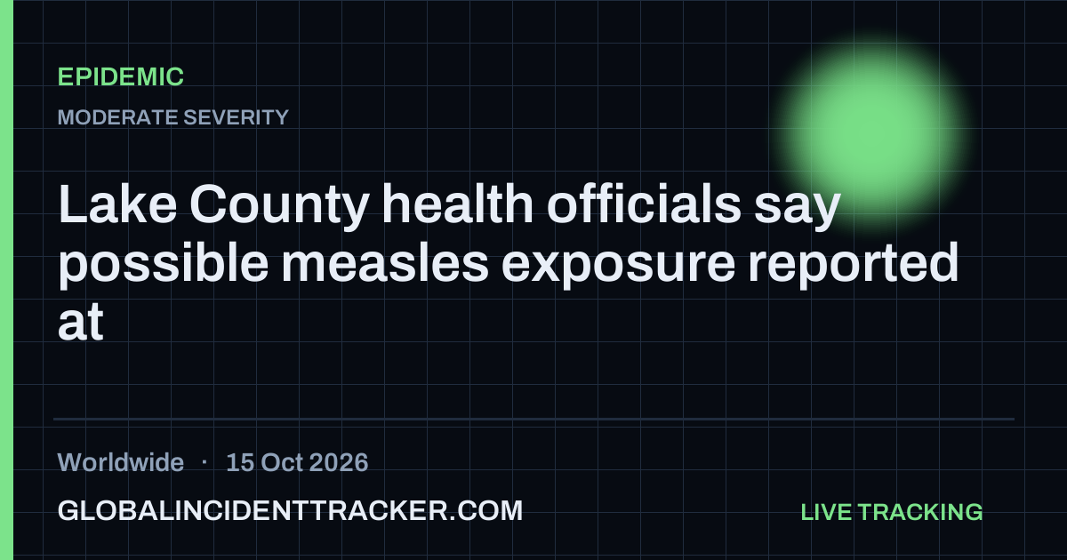 Epidemic incident in worldwide on 15 October 2026 — Global Incident Tracker report card