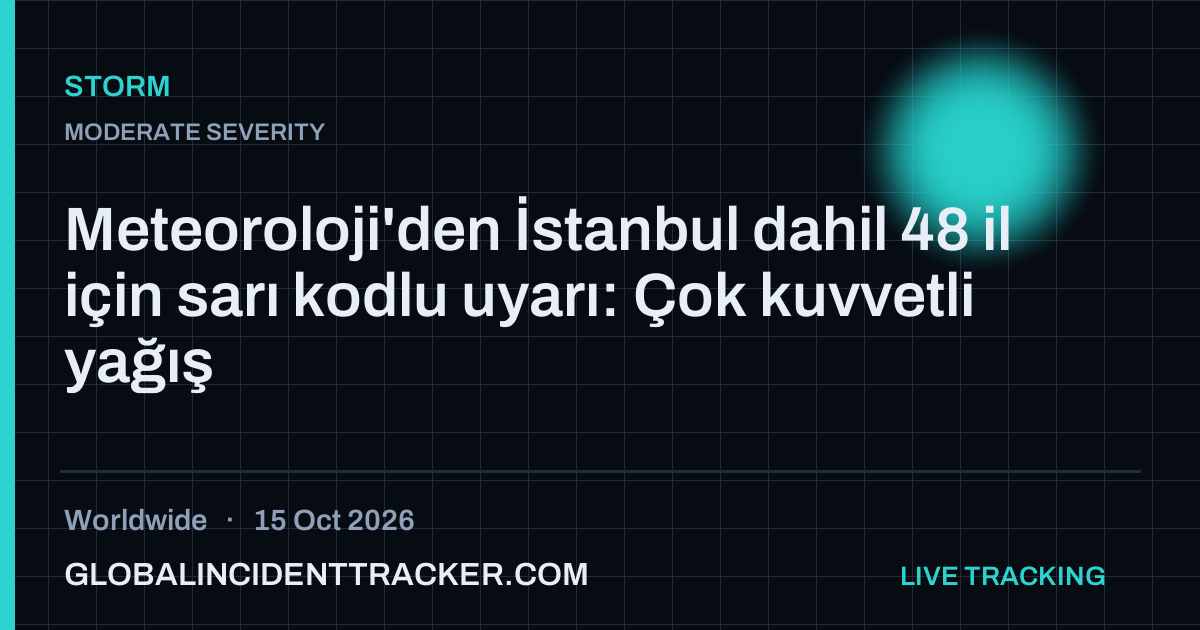 Storm incident in worldwide on 15 October 2026 — Global Incident Tracker report card
