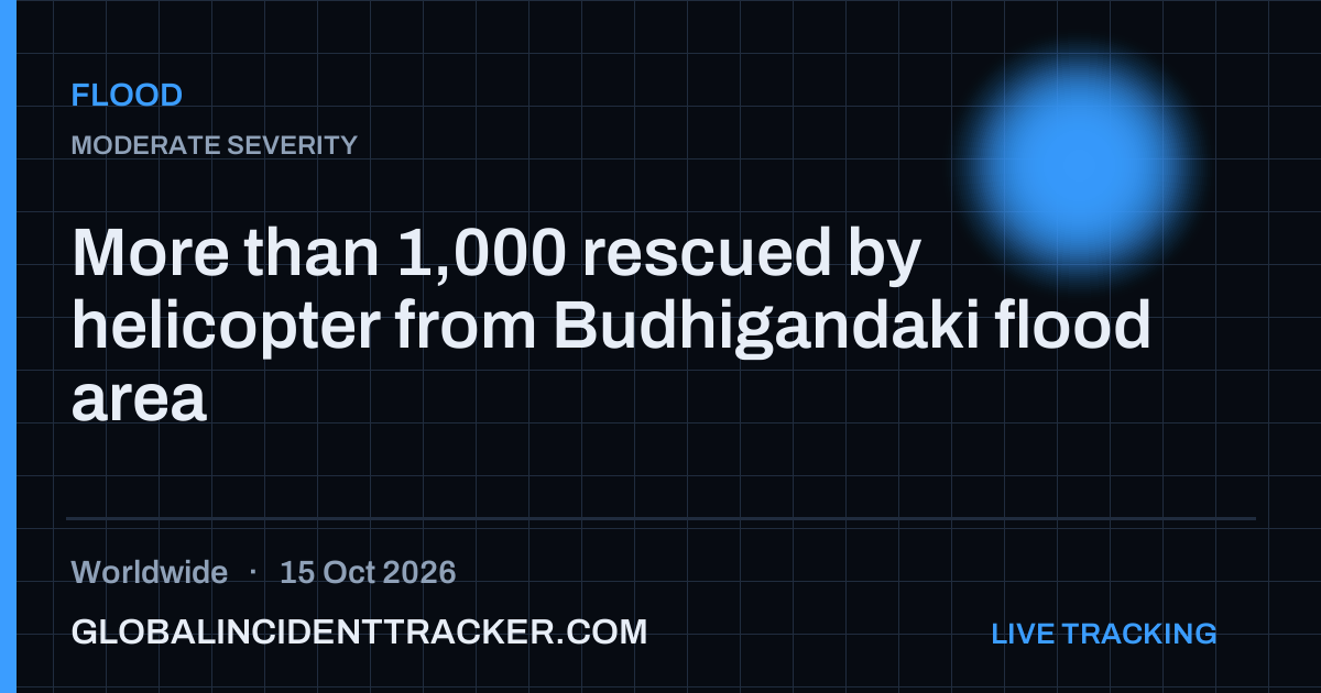 Flood incident in worldwide on 15 October 2026 — Global Incident Tracker report card