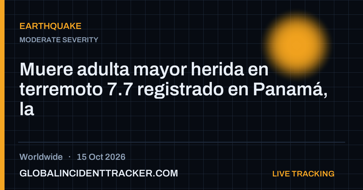Earthquake incident in worldwide on 15 October 2026 — Global Incident Tracker report card
