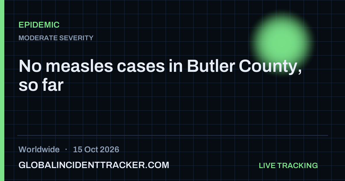 Epidemic incident in worldwide on 15 October 2026 — Global Incident Tracker report card