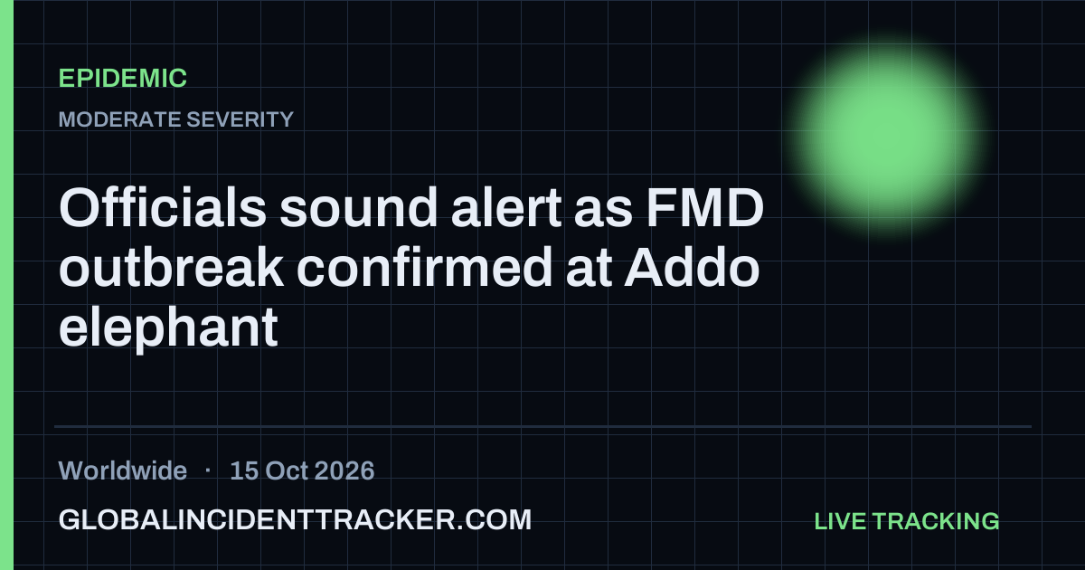 Epidemic incident in worldwide on 15 October 2026 — Global Incident Tracker report card