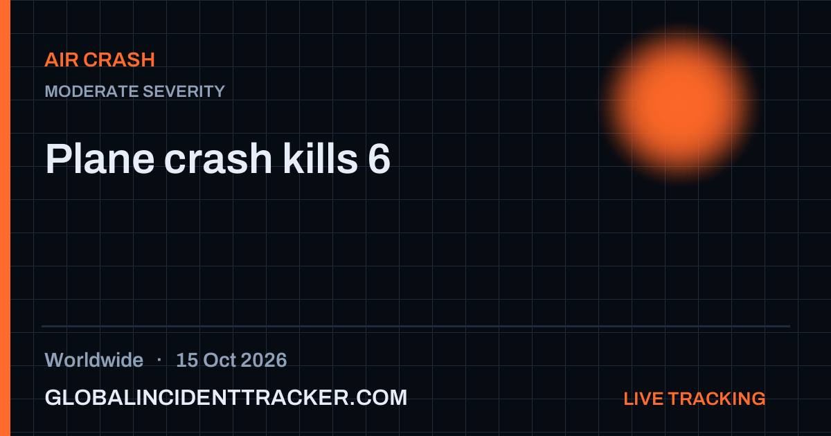 Air Crash incident in worldwide on 15 October 2026 — Global Incident Tracker report card