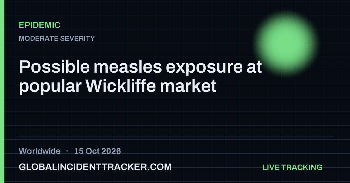 Epidemic incident in worldwide on 15 October 2026 — Global Incident Tracker report card