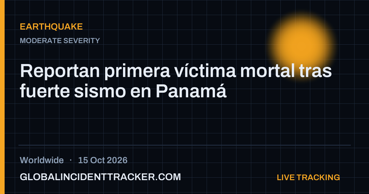 Earthquake incident in worldwide on 15 October 2026 — Global Incident Tracker report card