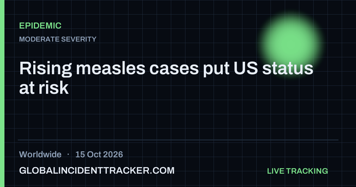 Epidemic incident in worldwide on 15 October 2026 — Global Incident Tracker report card