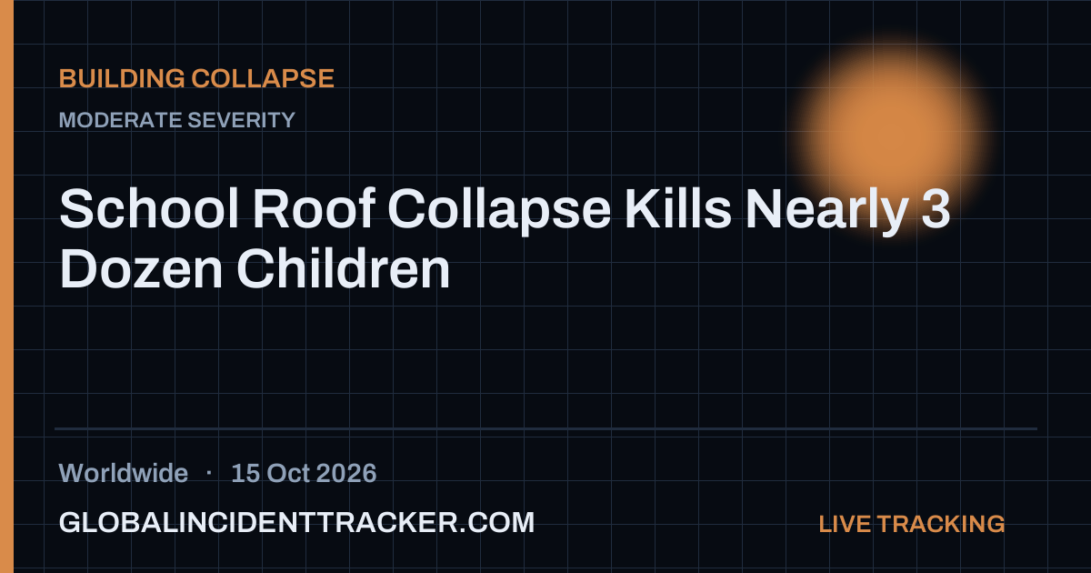 Building Collapse incident in worldwide on 15 October 2026 — Global Incident Tracker report card