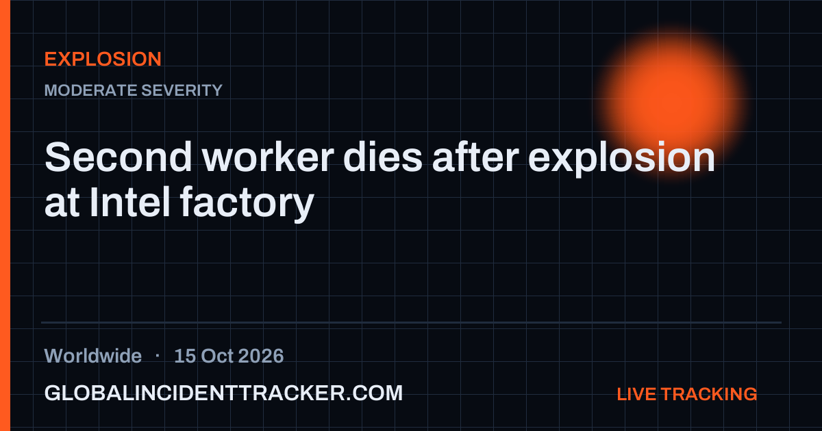 Explosion incident in worldwide on 15 October 2026 — Global Incident Tracker report card