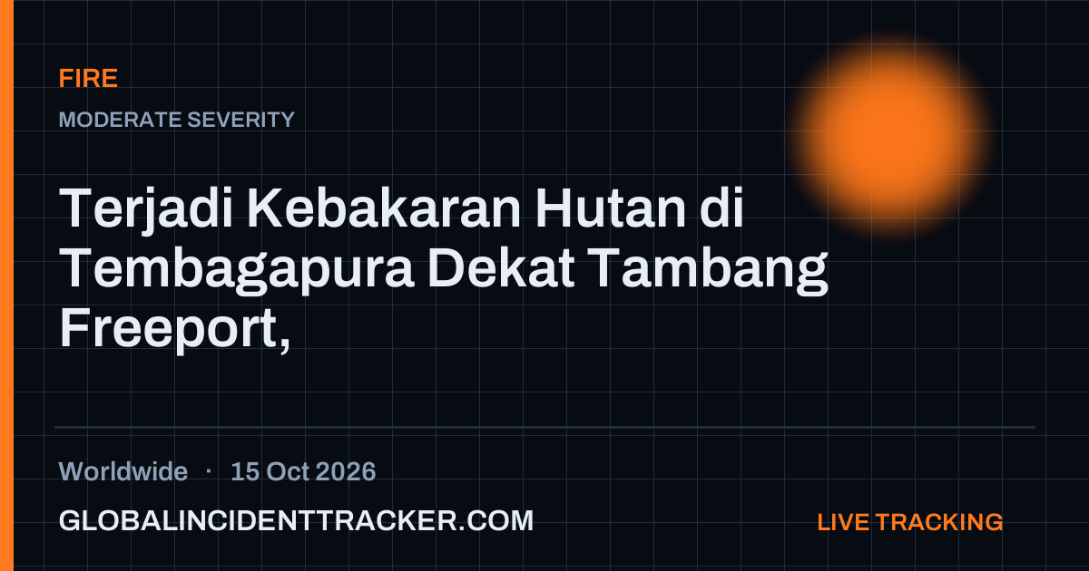 Fire incident in worldwide on 15 October 2026 — Global Incident Tracker report card