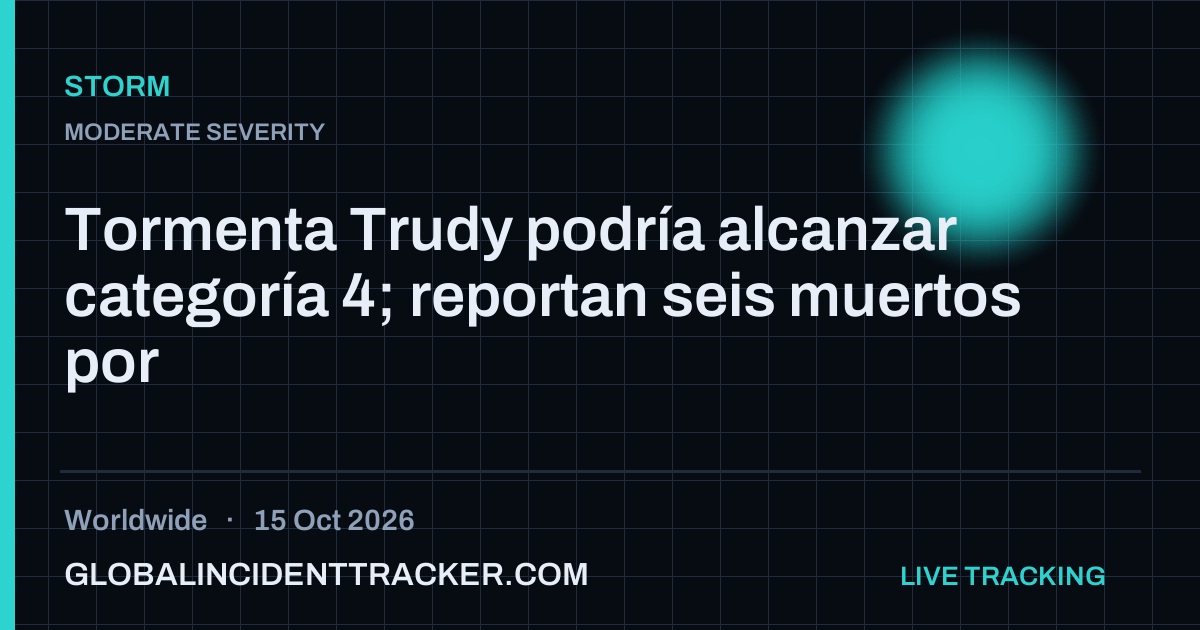 Storm incident in worldwide on 15 October 2026 — Global Incident Tracker report card