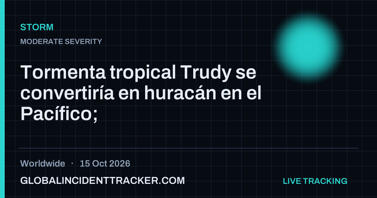 Storm incident in worldwide on 15 October 2026 — Global Incident Tracker report card