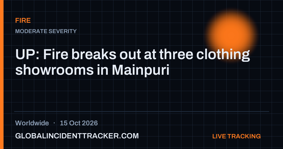 Fire incident in worldwide on 15 October 2026 — Global Incident Tracker report card
