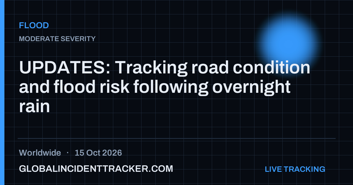 Flood incident in worldwide on 15 October 2026 — Global Incident Tracker report card