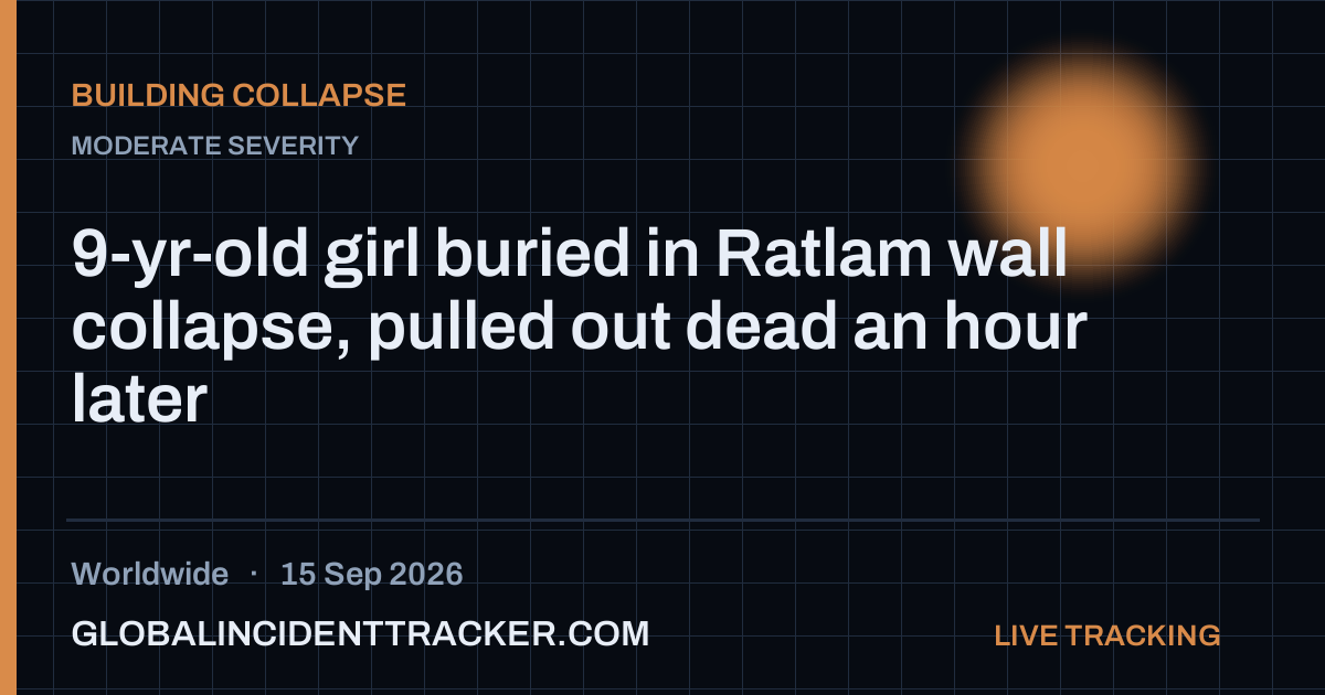 Building Collapse incident in worldwide on 15 September 2026 — Global Incident Tracker report card