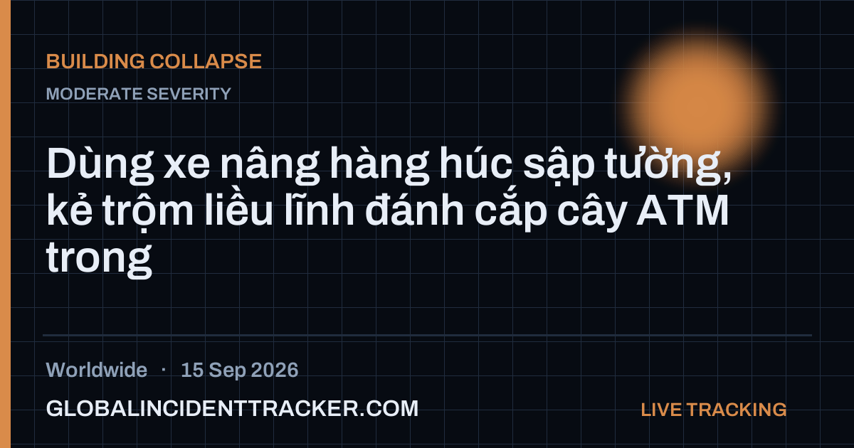 Building Collapse incident in worldwide on 15 September 2026 — Global Incident Tracker report card