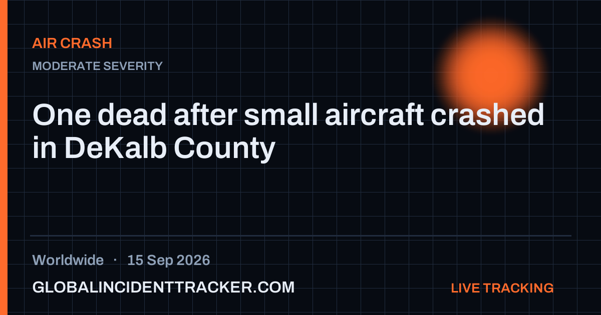 Air Crash incident in worldwide on 15 September 2026 — Global Incident Tracker report card