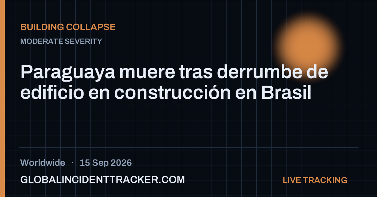 Building Collapse incident in worldwide on 15 September 2026 — Global Incident Tracker report card