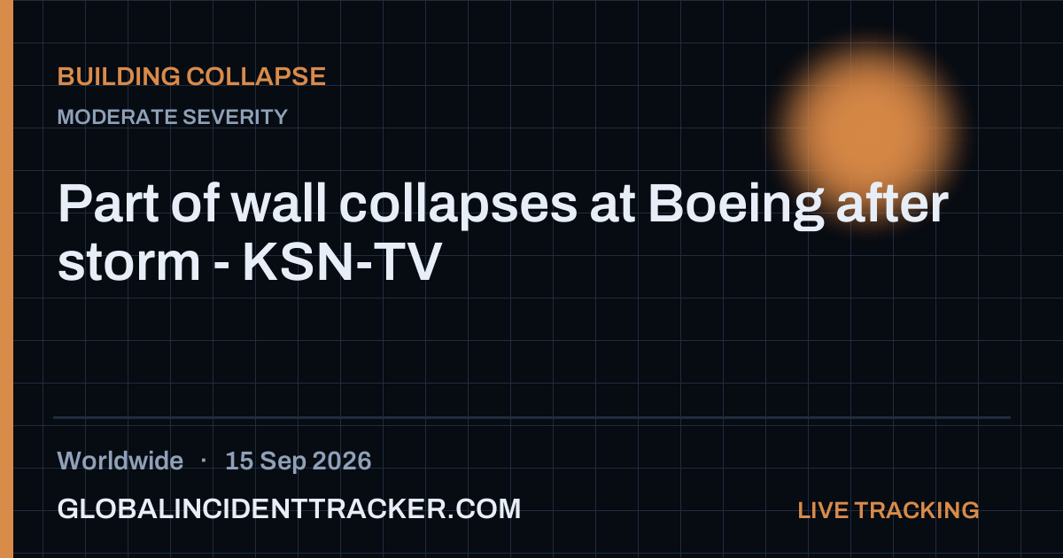 Building Collapse incident in worldwide on 15 September 2026 — Global Incident Tracker report card