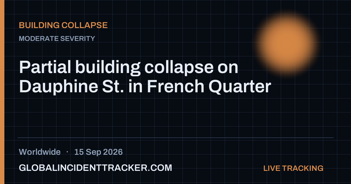 Building Collapse incident in worldwide on 15 September 2026 — Global Incident Tracker report card