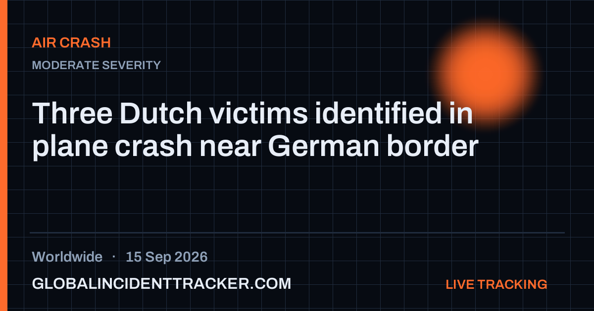Air Crash incident in worldwide on 15 September 2026 — Global Incident Tracker report card