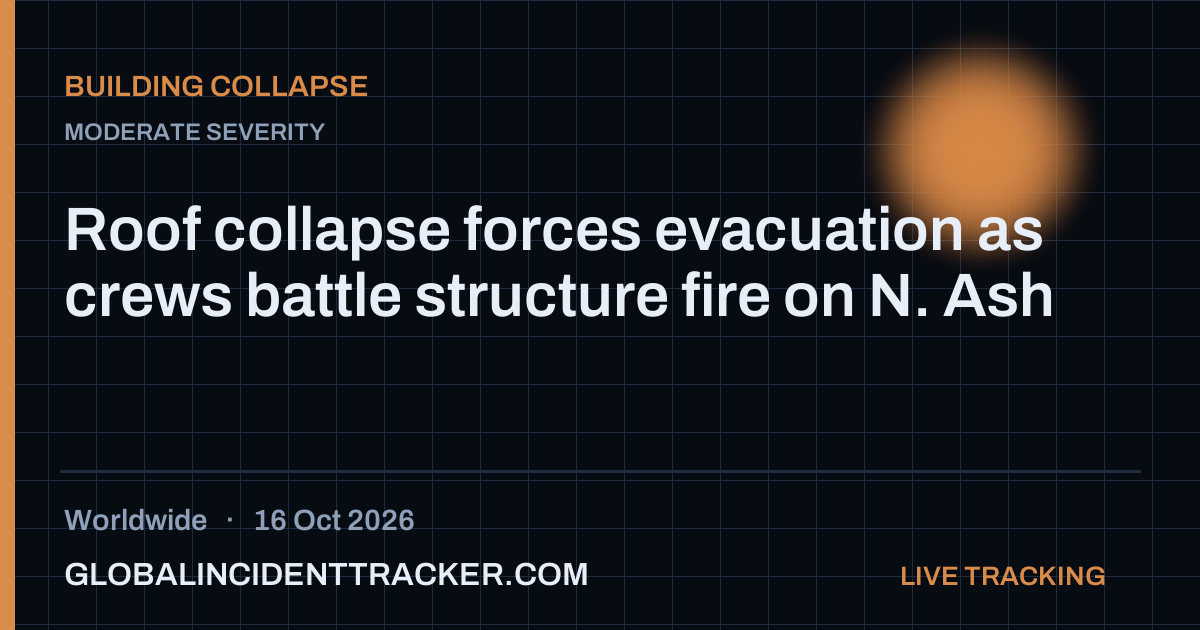 Roof collapse forces evacuation as crews battle structure fire on N ...