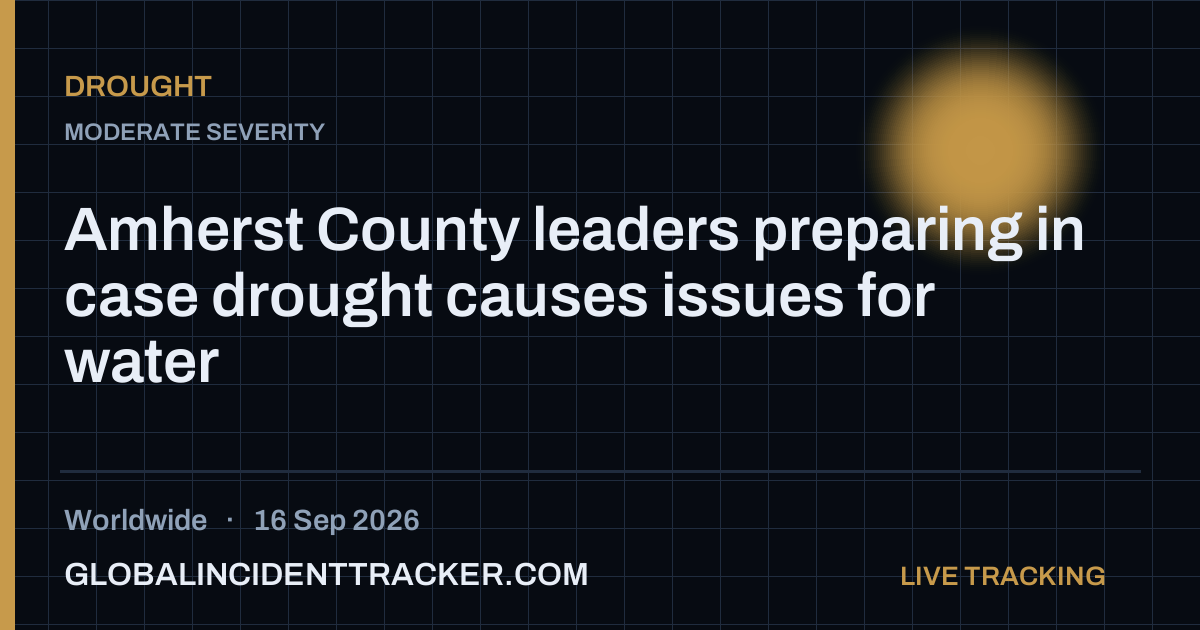 Drought incident in worldwide on 16 September 2026 — Global Incident Tracker report card