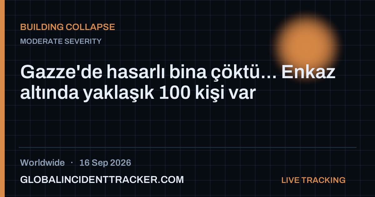 Building Collapse incident in worldwide on 16 September 2026 — Global Incident Tracker report card