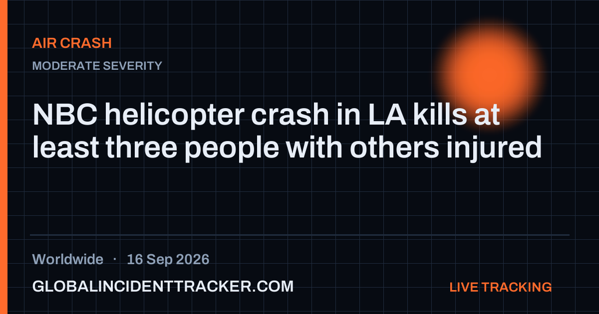 Air Crash incident in worldwide on 16 September 2026 — Global Incident Tracker report card