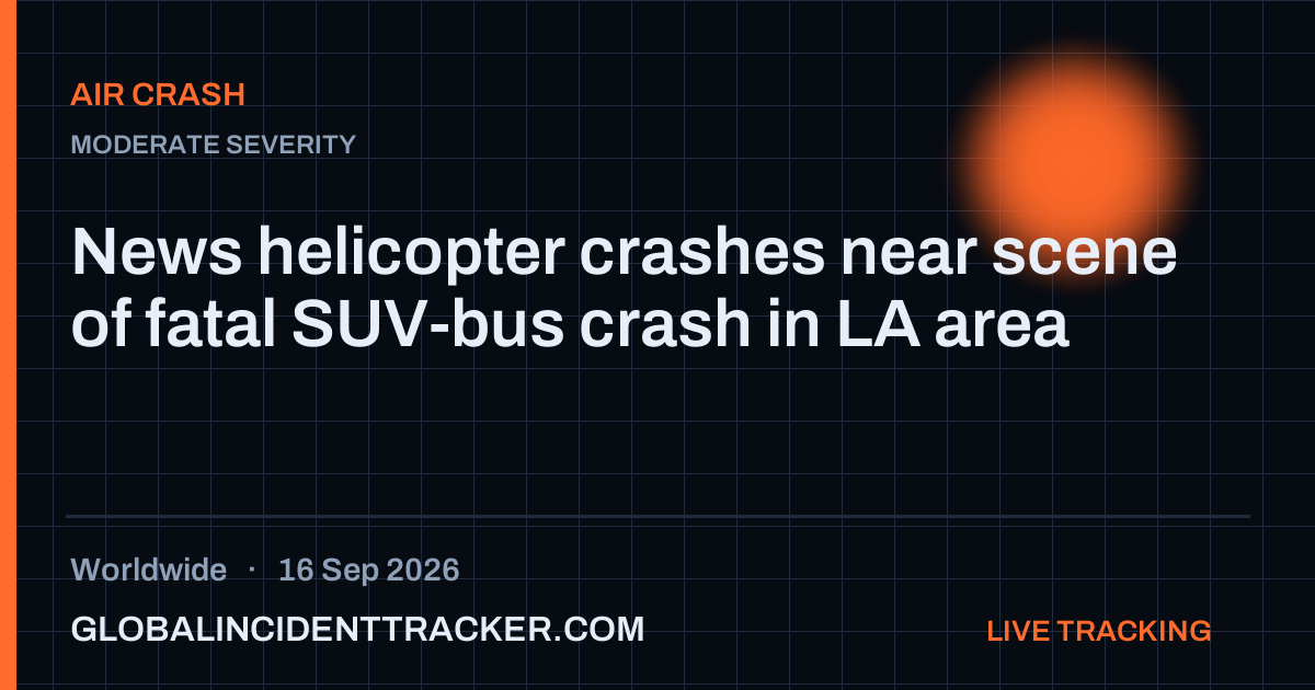 Air Crash incident in worldwide on 16 September 2026 — Global Incident Tracker report card