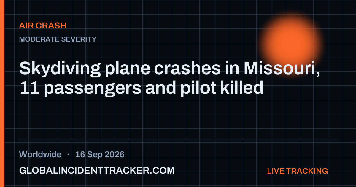 Air Crash incident in worldwide on 16 September 2026 — Global Incident Tracker report card