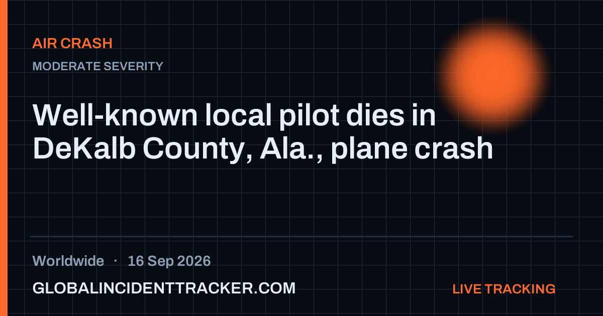 Air Crash incident in worldwide on 16 September 2026 — Global Incident Tracker report card