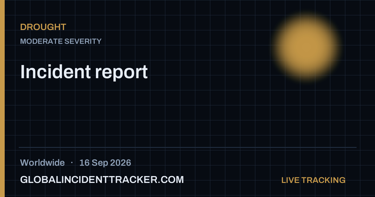 Drought incident in worldwide on 16 September 2026 — Global Incident Tracker report card