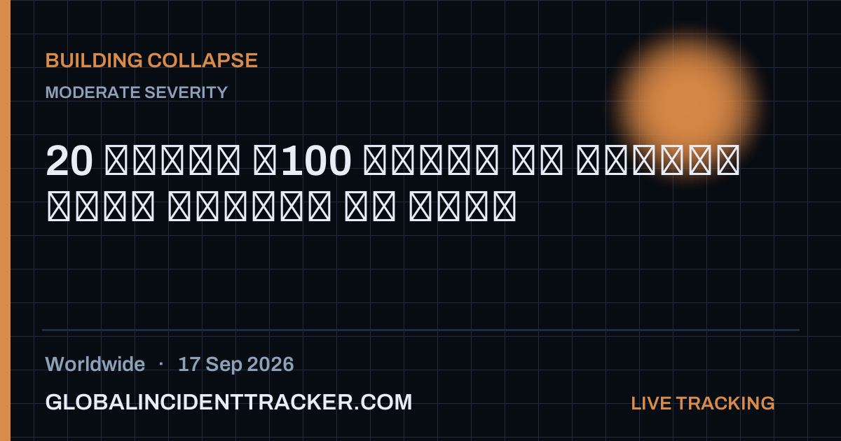 Building Collapse incident in worldwide on 17 September 2026 — Global Incident Tracker report card