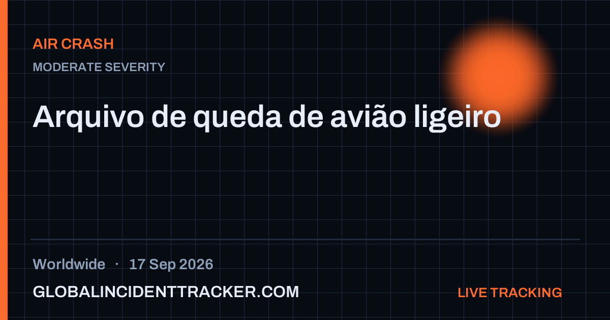 Air Crash incident in worldwide on 17 September 2026 — Global Incident Tracker report card