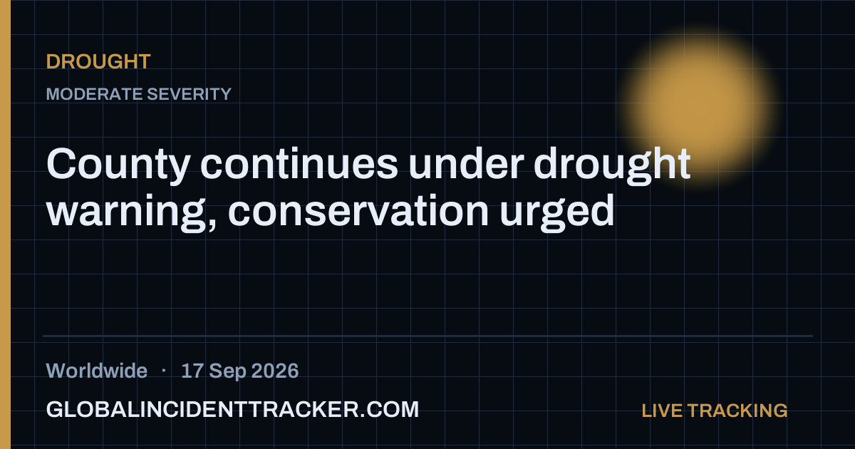 Drought incident in worldwide on 17 September 2026 — Global Incident Tracker report card