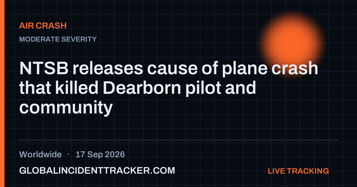 Air Crash incident in worldwide on 17 September 2026 — Global Incident Tracker report card