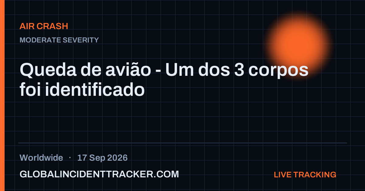 Air Crash incident in worldwide on 17 September 2026 — Global Incident Tracker report card