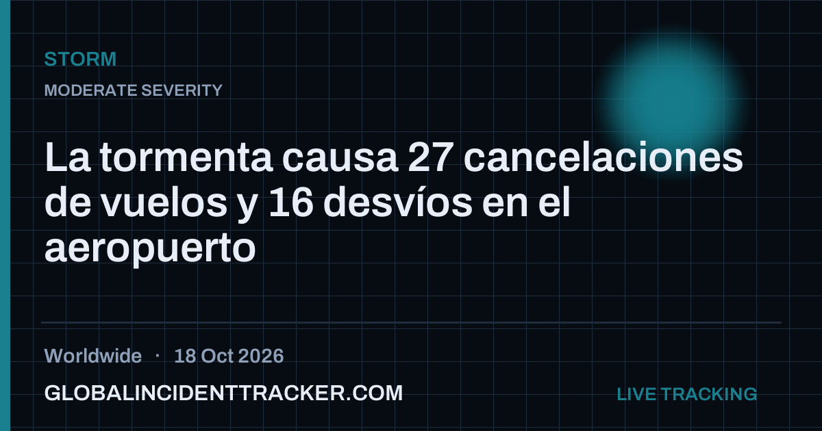 La tormenta causa 27 cancelaciones de vuelos y 16 desvíos en el ...