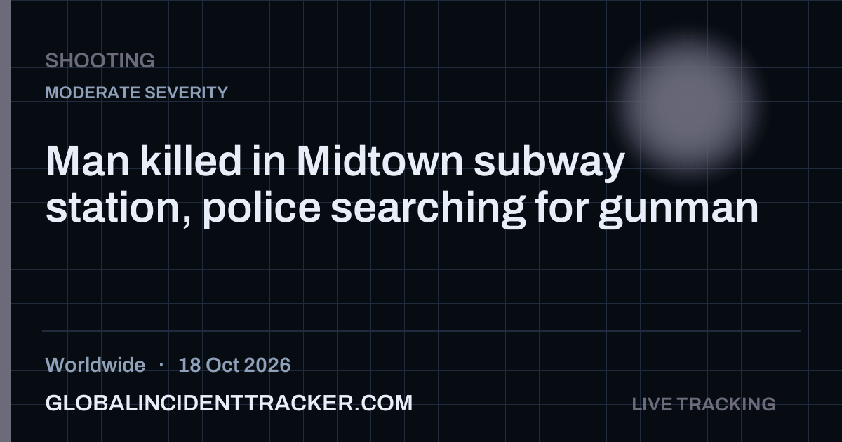 Man killed in Midtown subway station, police searching for gunman — 18 ...