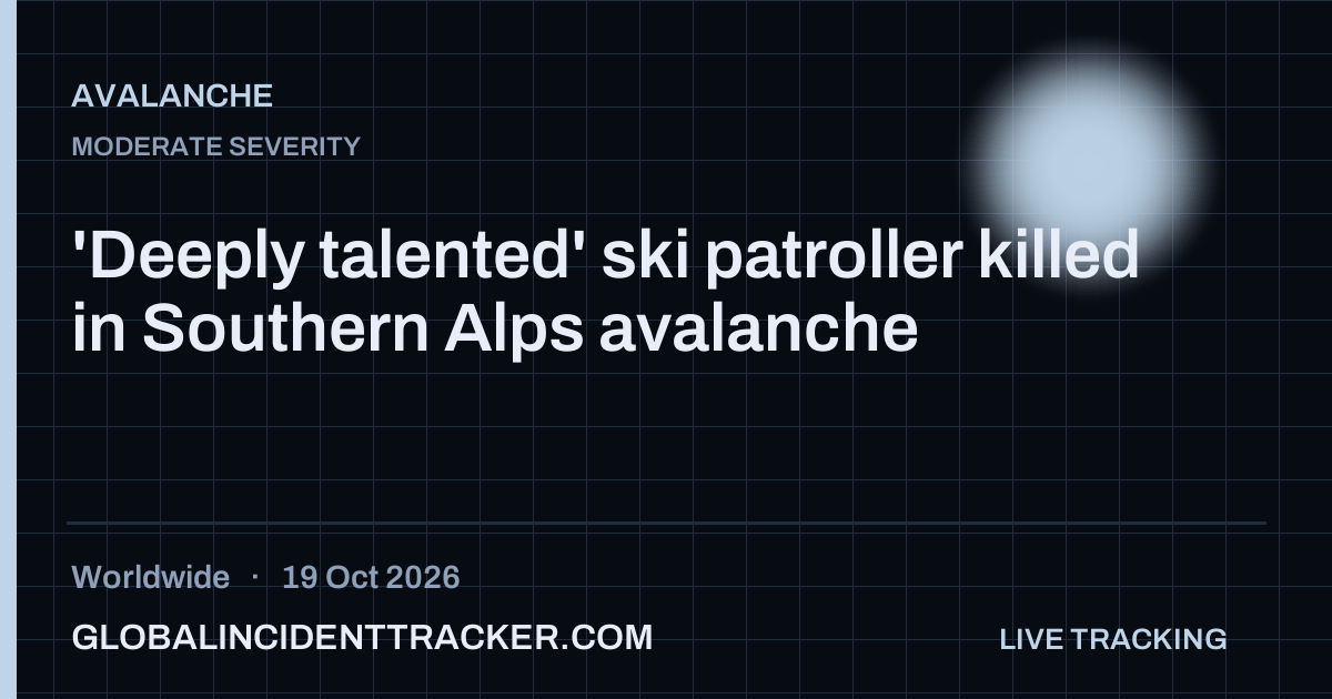 Avalanche incident in worldwide on 19 October 2026 — Global Incident Tracker report card