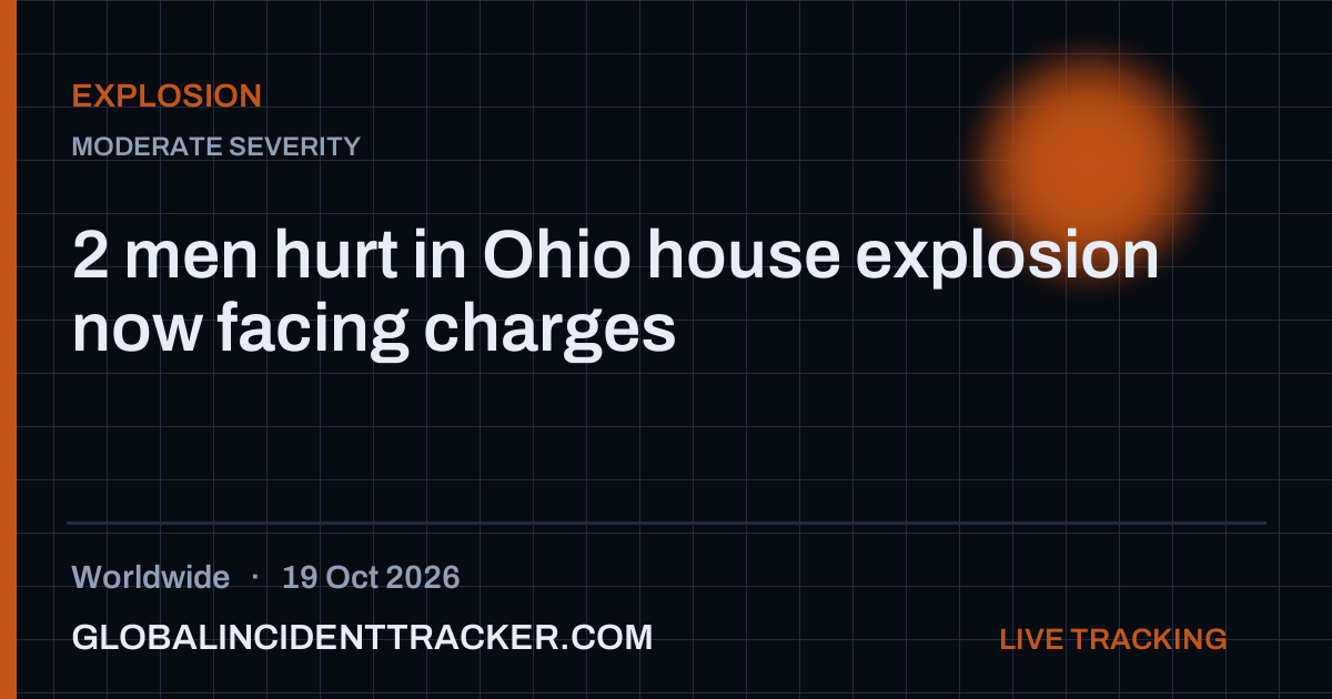 2 men hurt in Ohio house explosion now facing charges — 19 October 2026