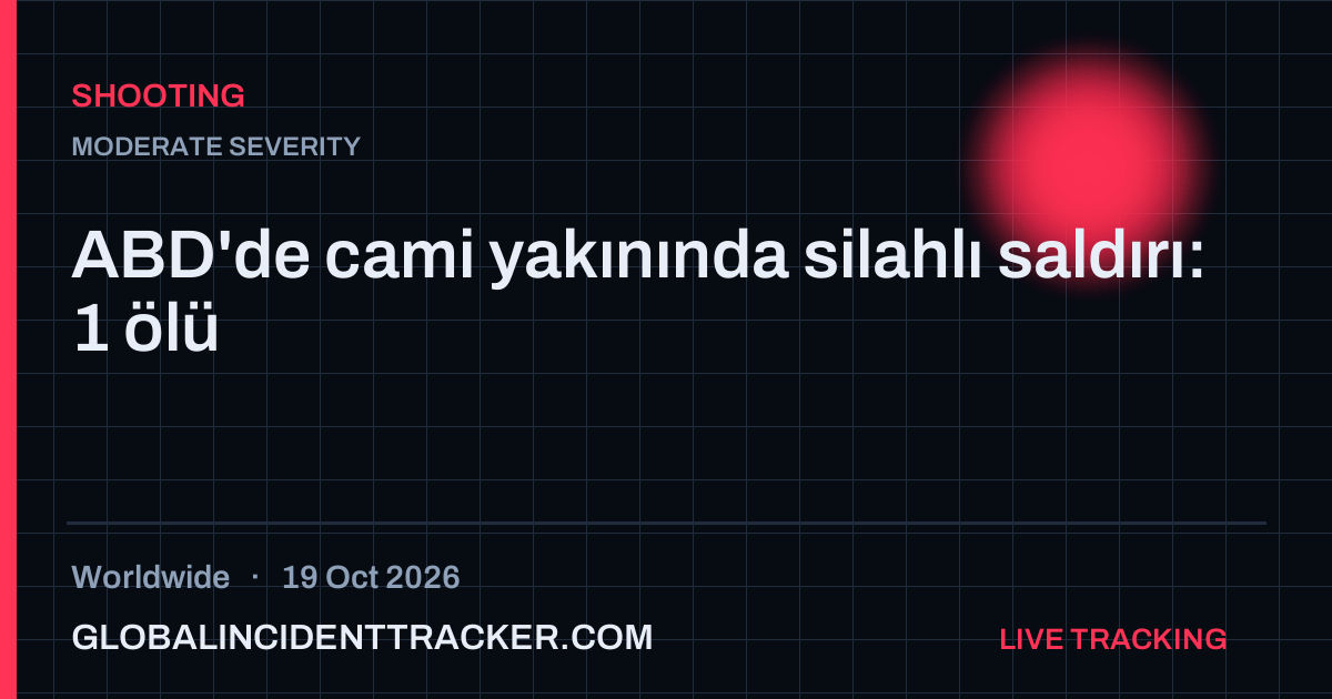 Shooting incident in worldwide on 19 October 2026 — Global Incident Tracker report card